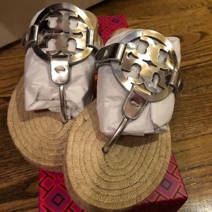 Tory Burch Miller Metallic Espadrille Sandal